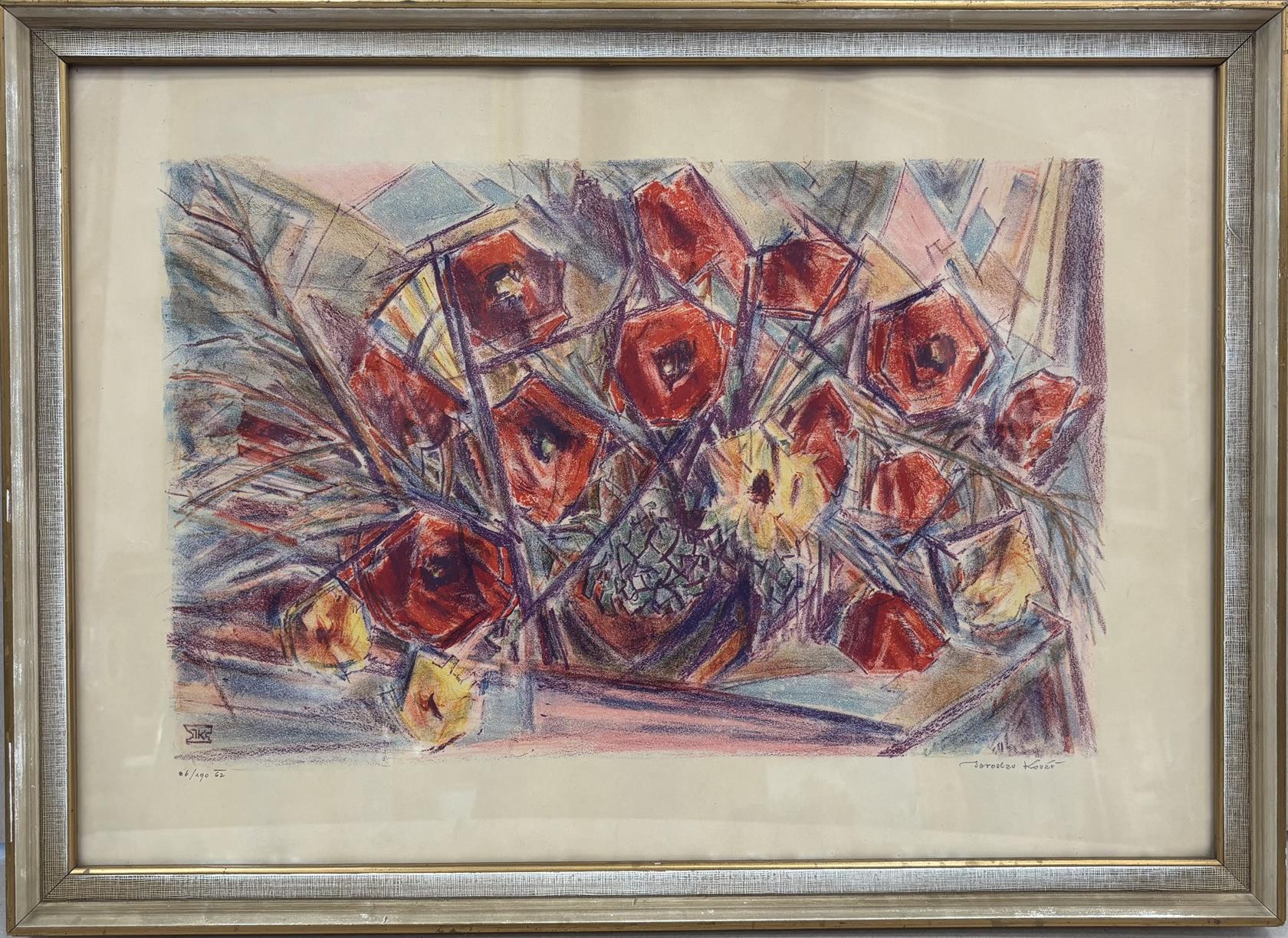 Jaroslav Kovář – Kubistické zátiší s kyticí