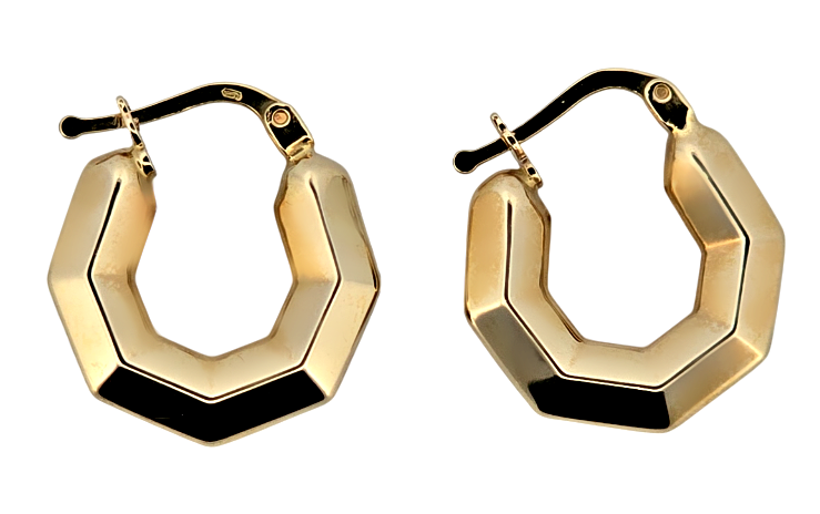 Zlaté náušnice sekané kruhy