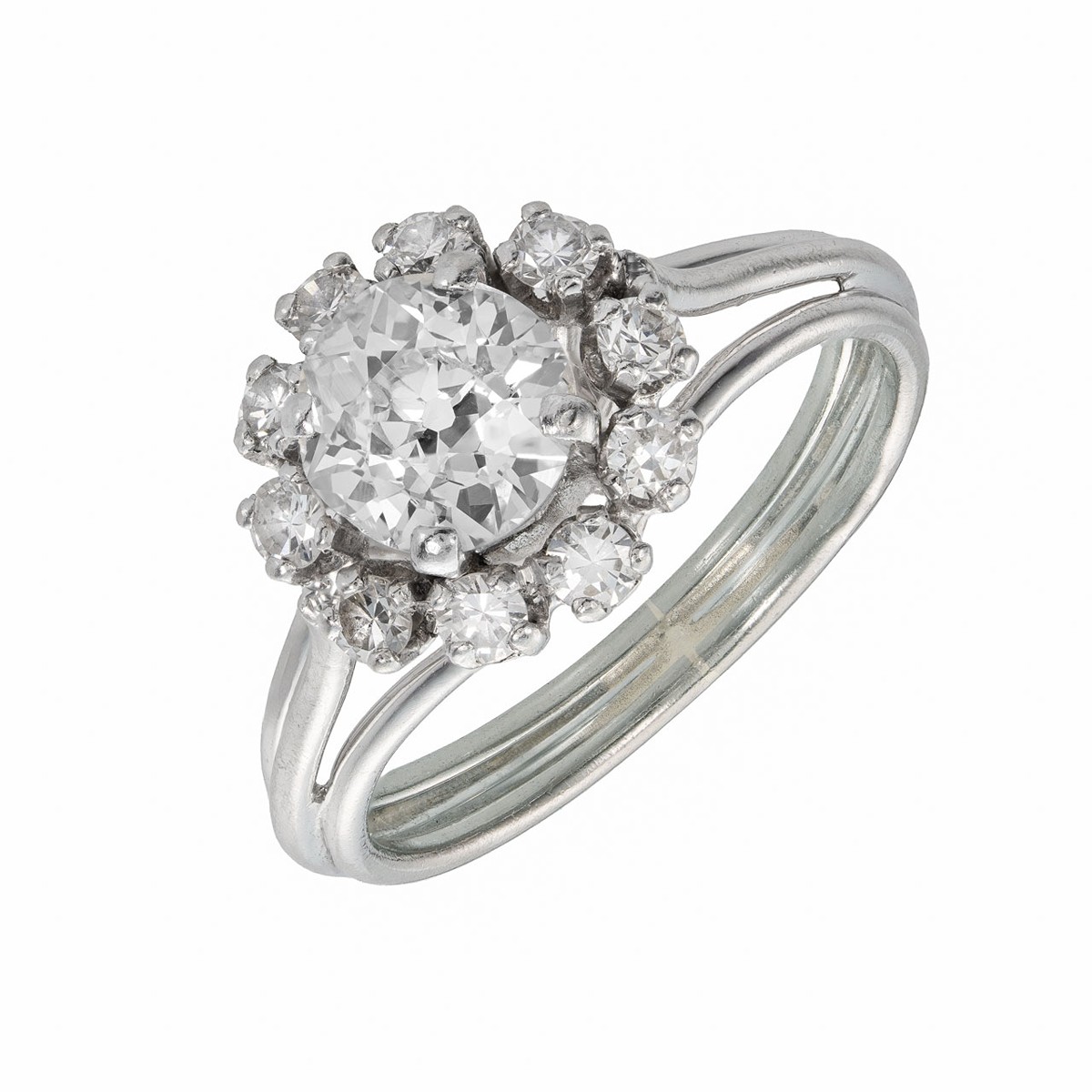 Zlatý prsten s přírodními diamanty 1,30 ct