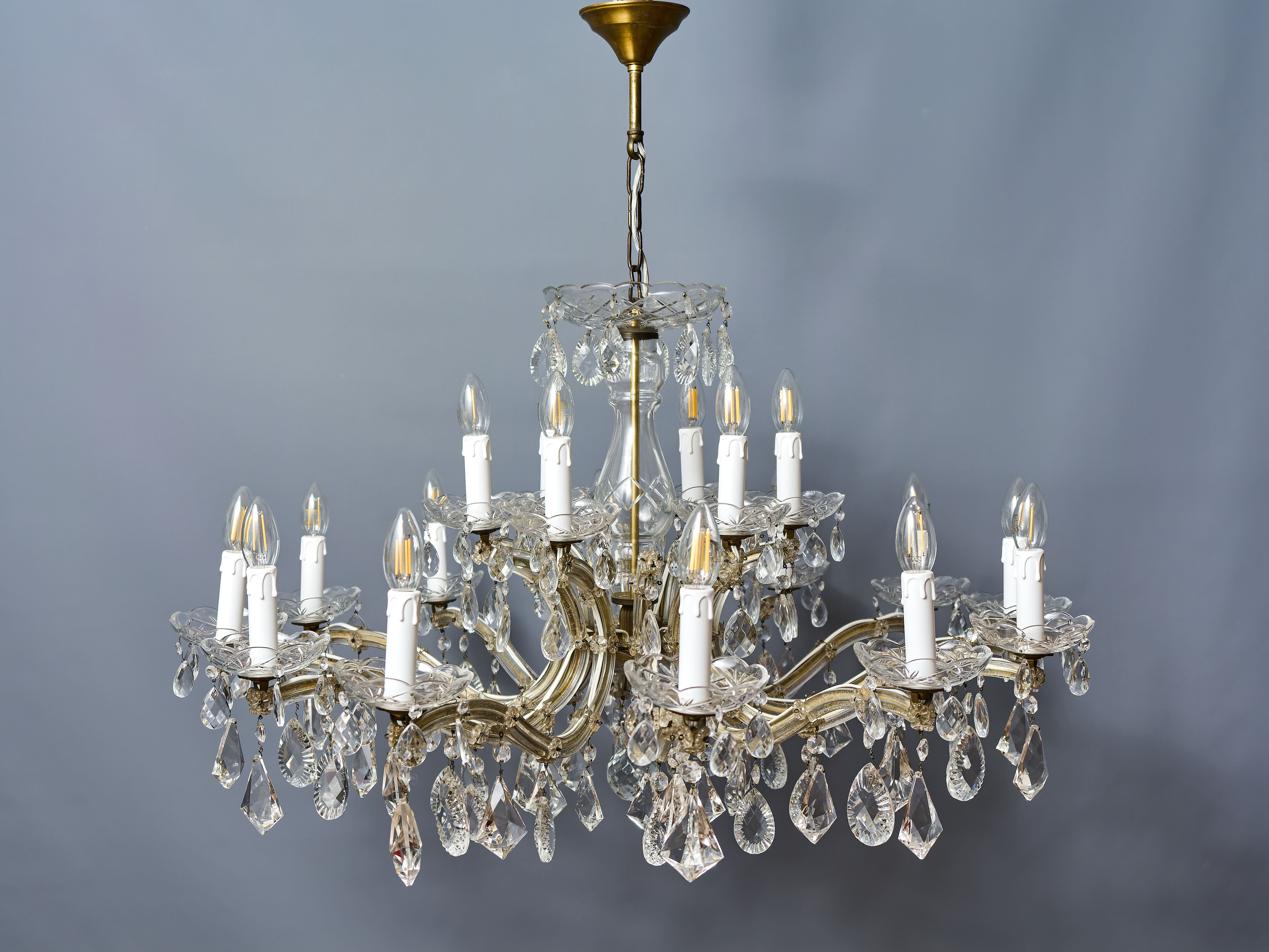 Velký křišťálový lustr Marie Terezie 18 žárovek