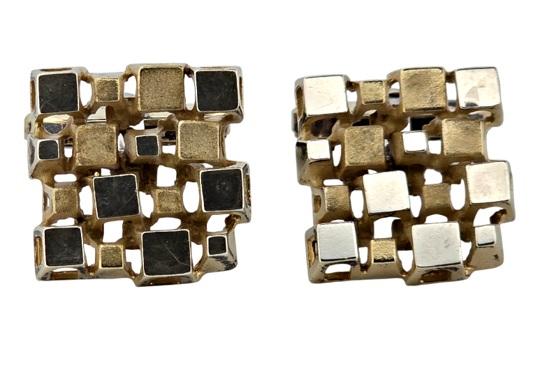 Stříbrné manžetové knoflíčky „vesmírný věk“