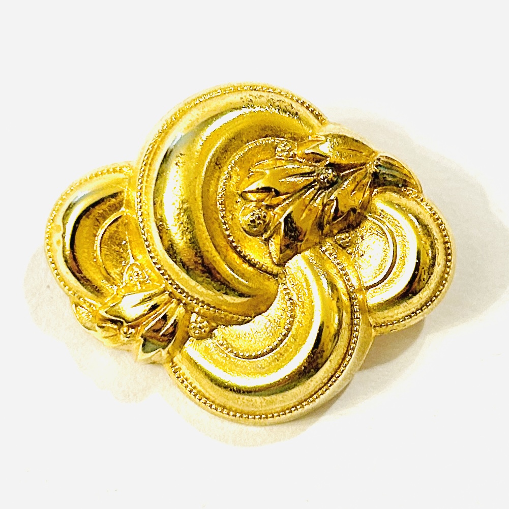 Zlacená biedermeierová brož „uzel“