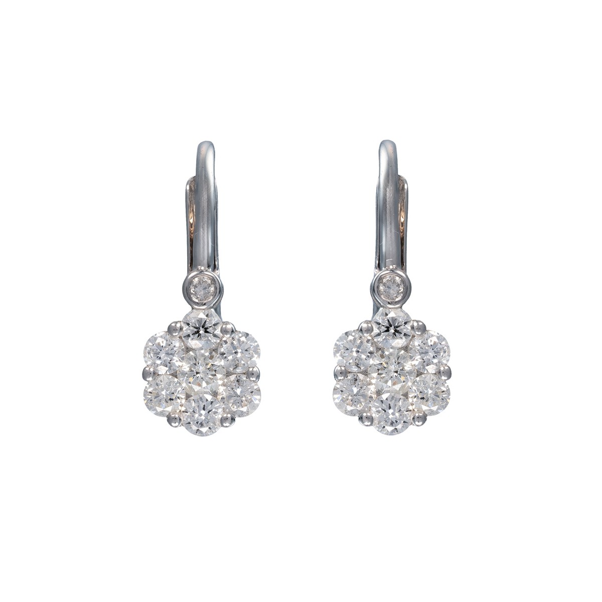 Zlaté náušnice s přírodními diamanty 0,63 ct