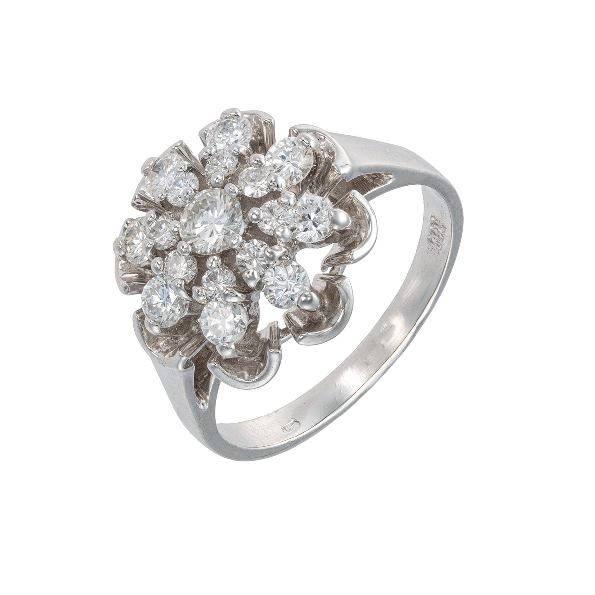 Zlatý prsten s přírodními diamanty 0,68 ct