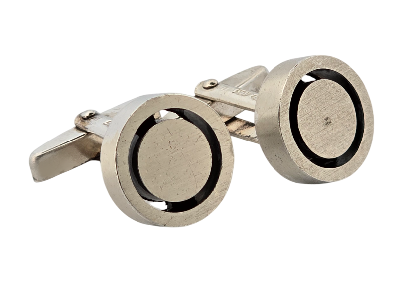 Stříbrné manžetové knoflíčky kulaté