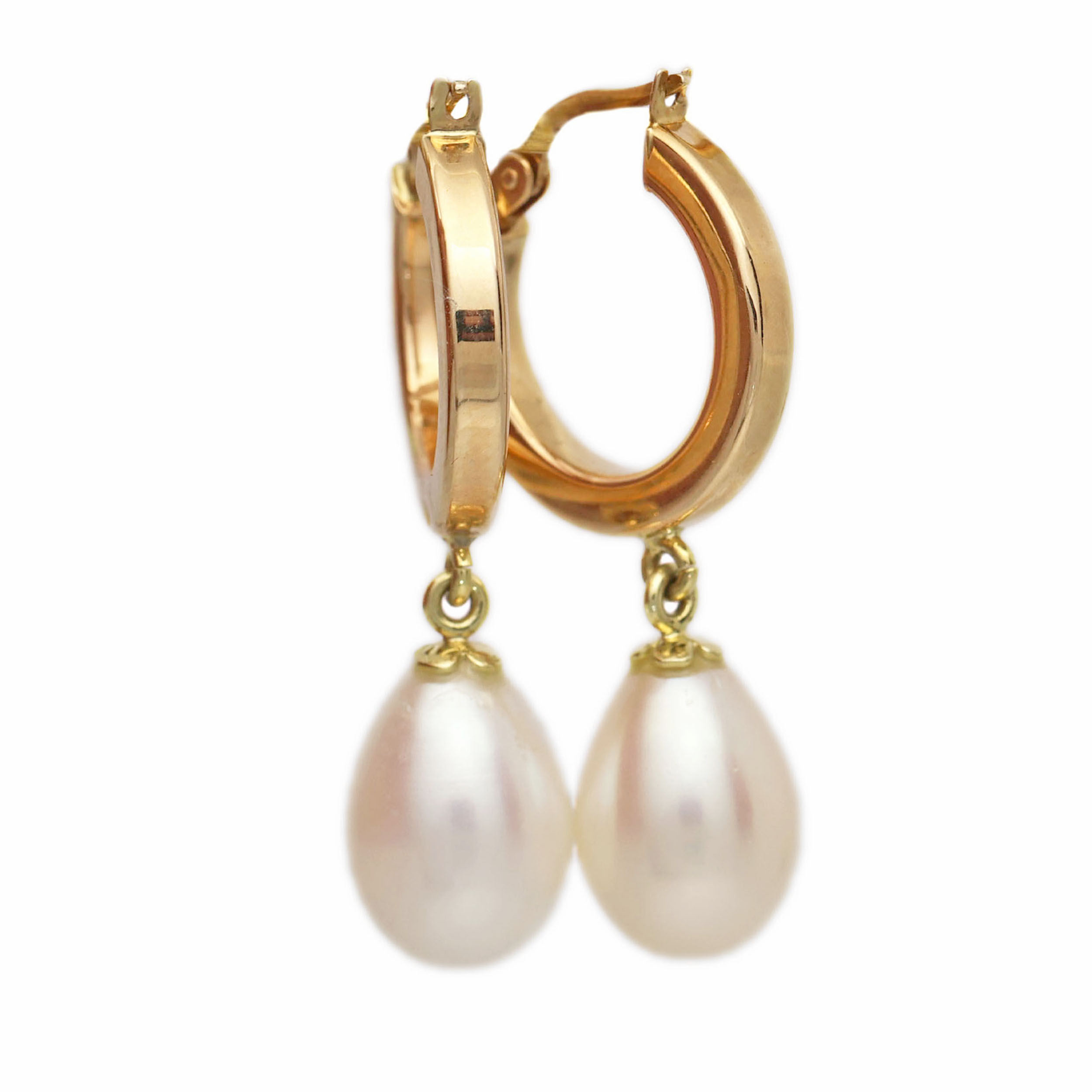 Zlaté náušnice s perlami