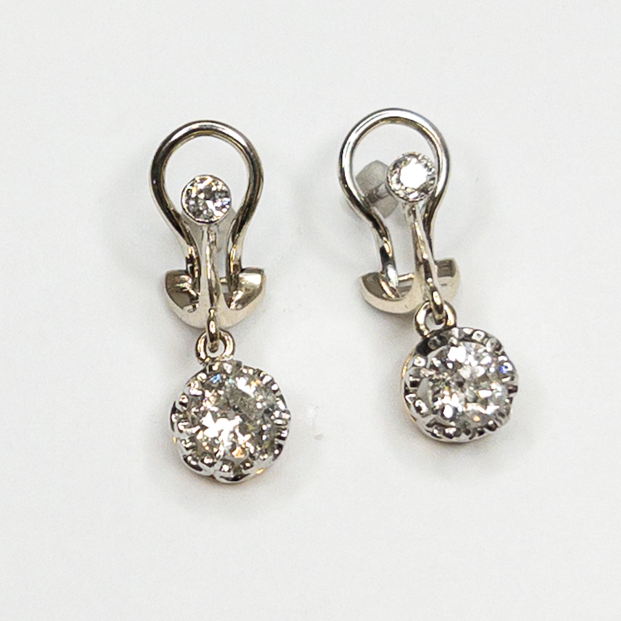 Briliantové náušnice, Art Deco