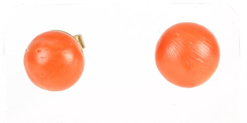 Korálové zlaté náušnice