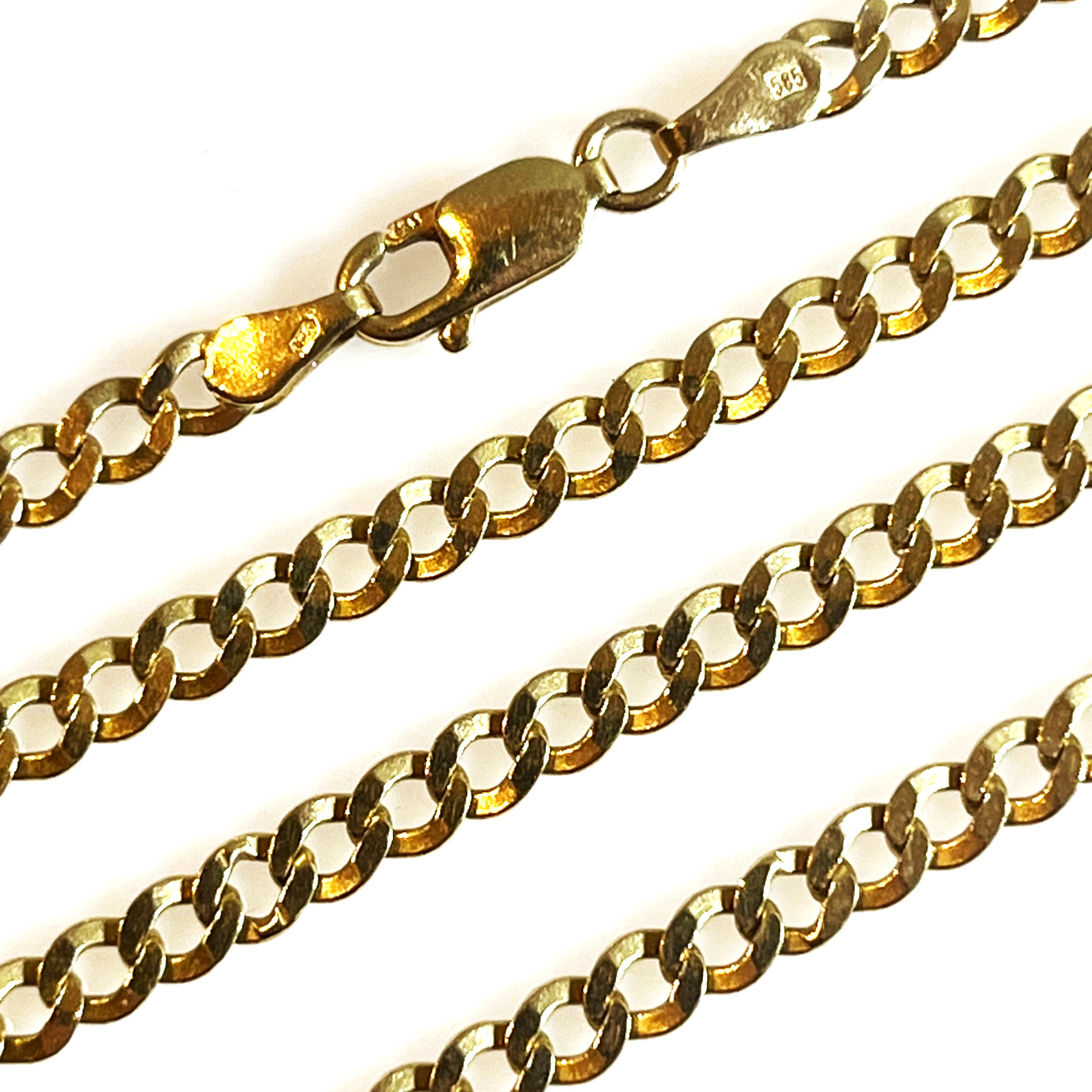 Zlatý masivní náhrdelník ze 14 karátového zlata = délka 57 cm