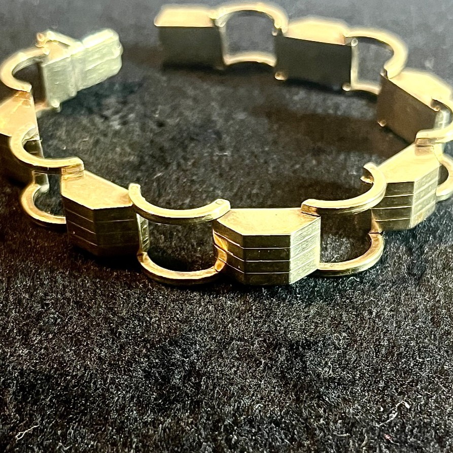 Starožitný zlatý náramek ve stylu art deco