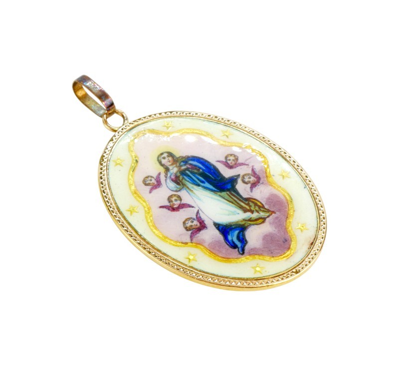 Starožitná zlatá madonka