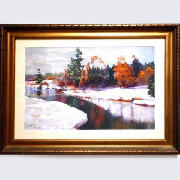 Obraz „Zimní krajina“ signováno R Tomic