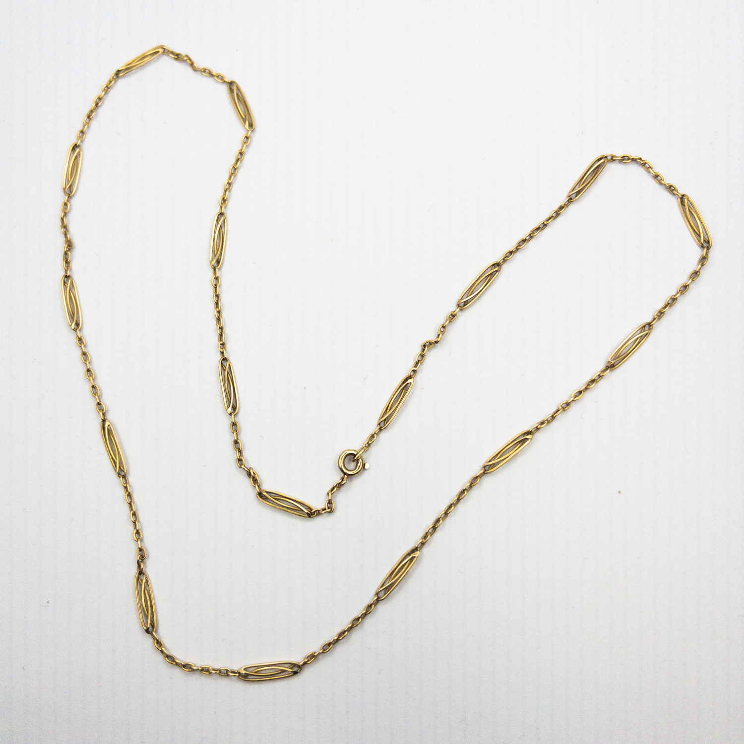 Starožitný zlatý řetízek, náhrdelník