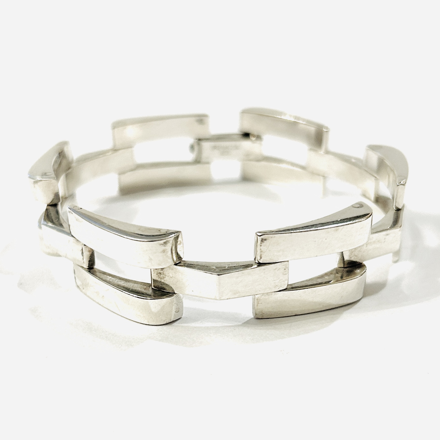 Stříbrný art-deco článkový náramek – Primosa