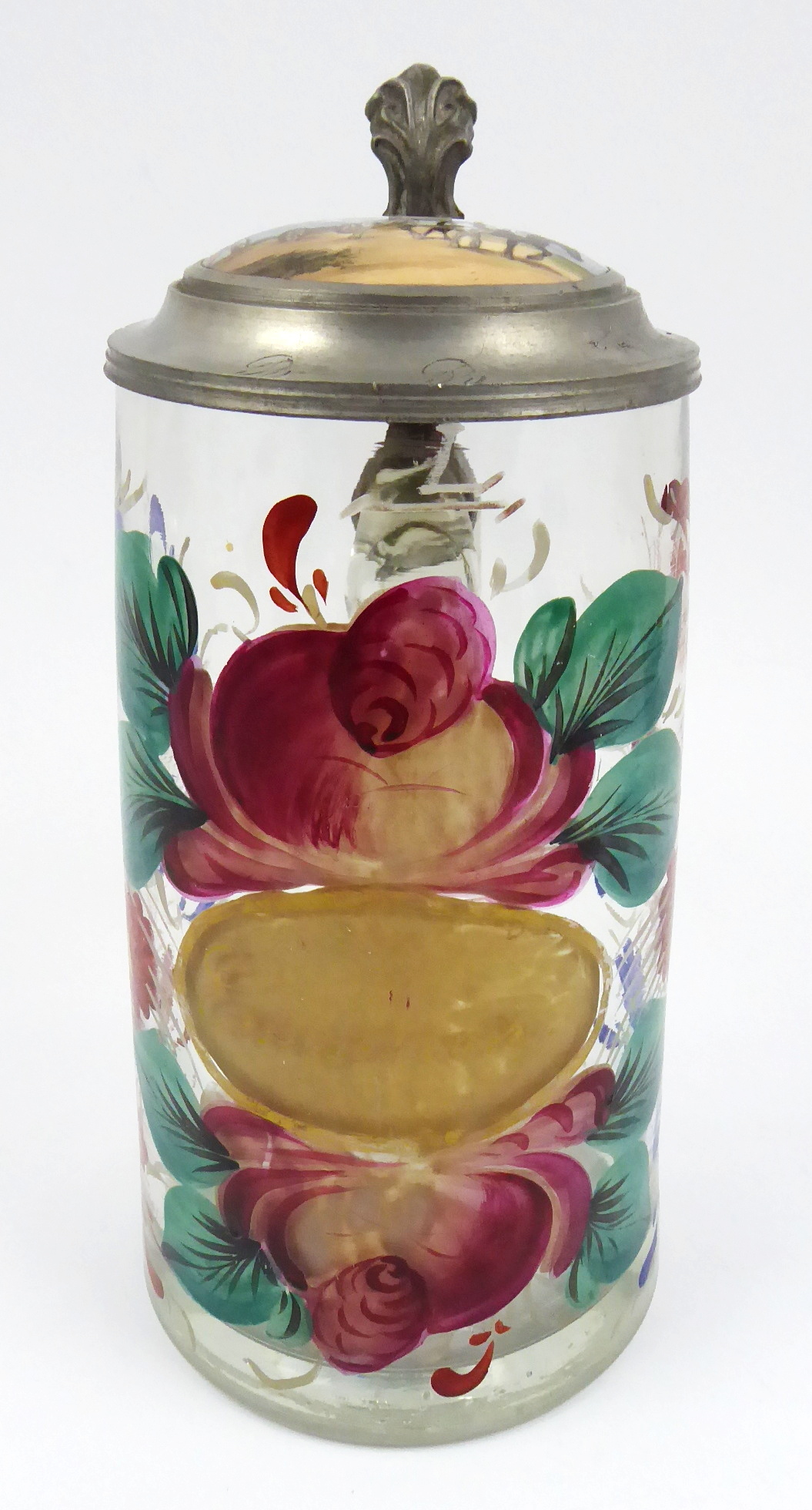 Ručně malovaný korbel s porcelánovým víčkem