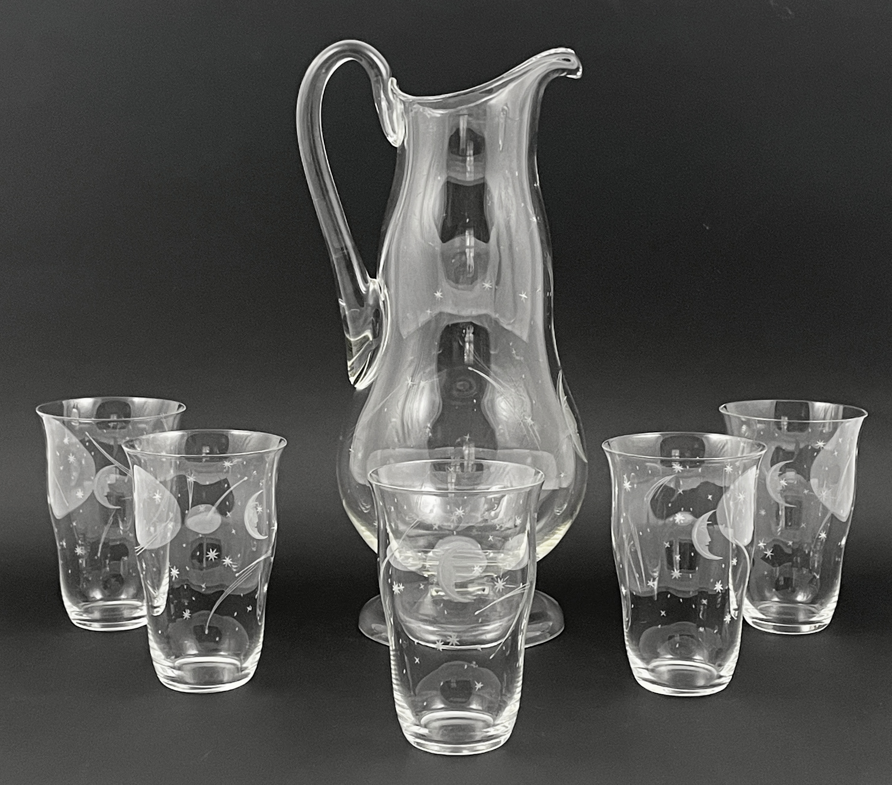 Souprava Džbánu a pěti skleniček s měsícem