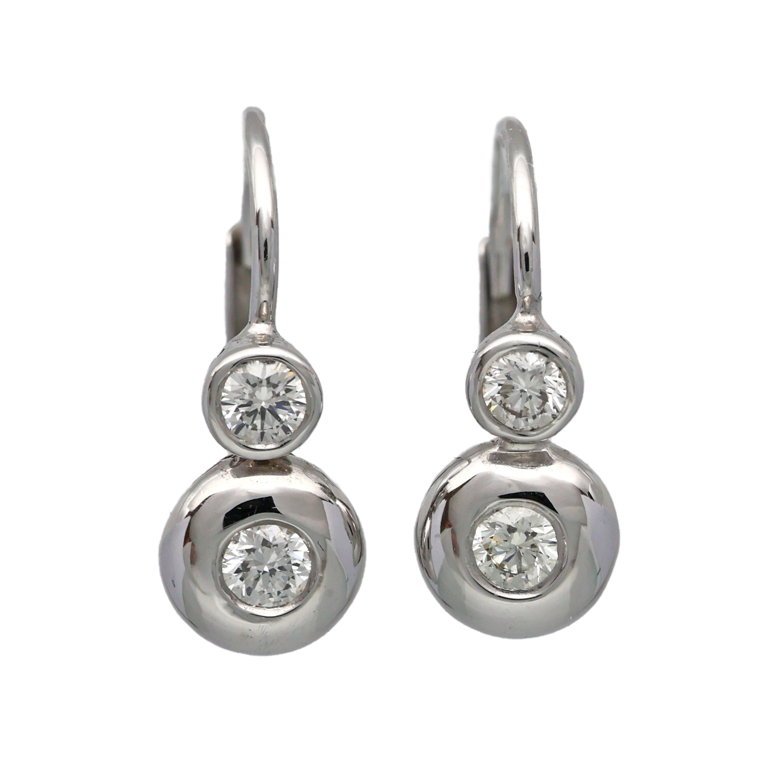 Zlaté náušnice s přírodními brilianty