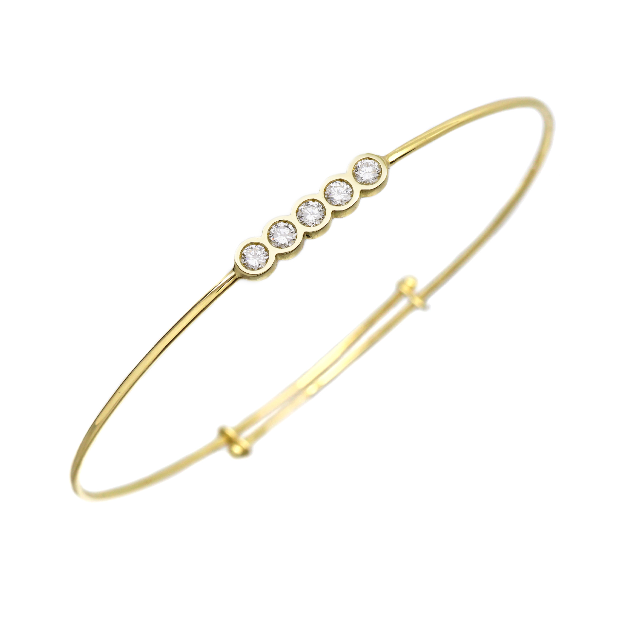 Zlatý náramek s přírodními brilianty 0,35 ct