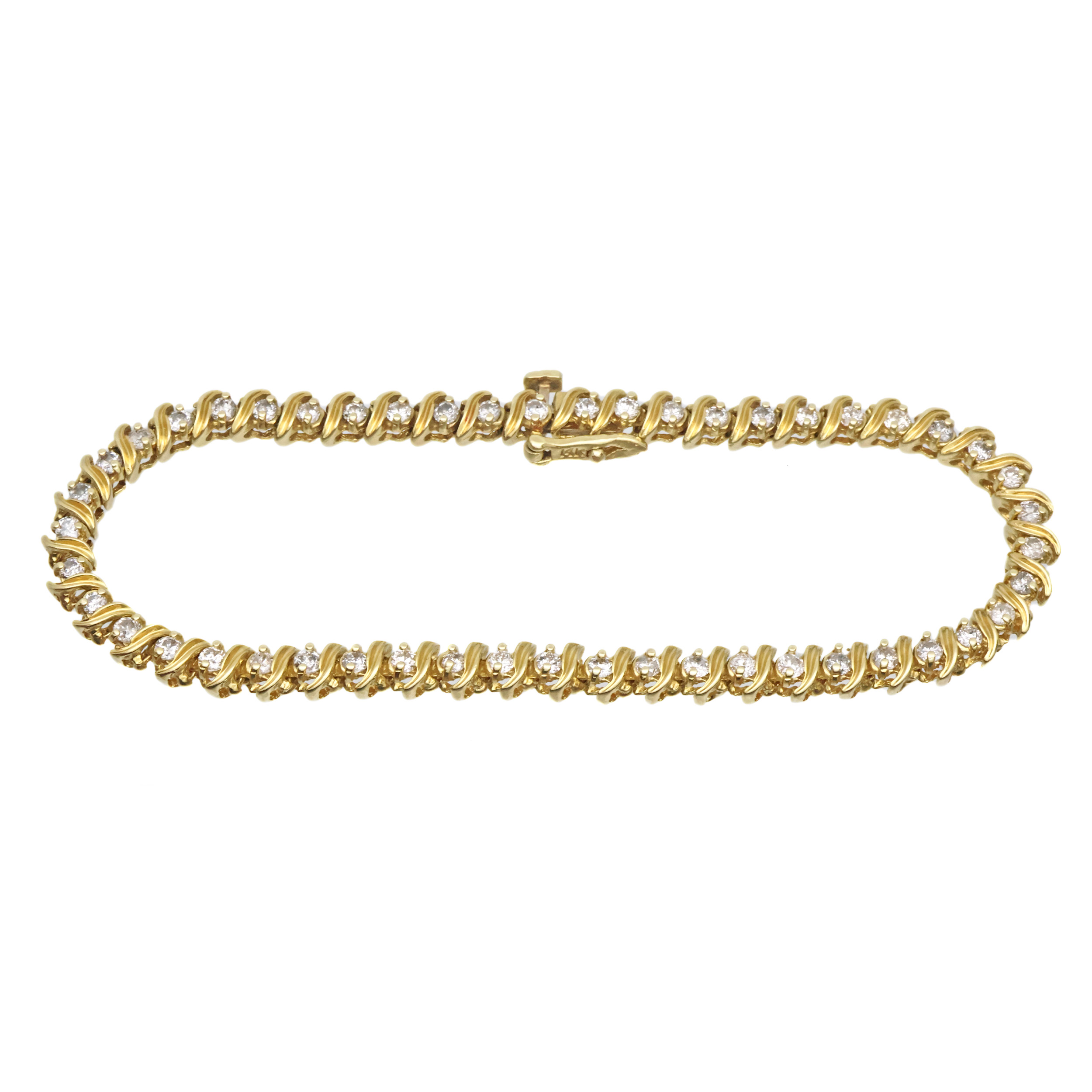 Zlatý náramek s přírodními brilianty 1,70 ct