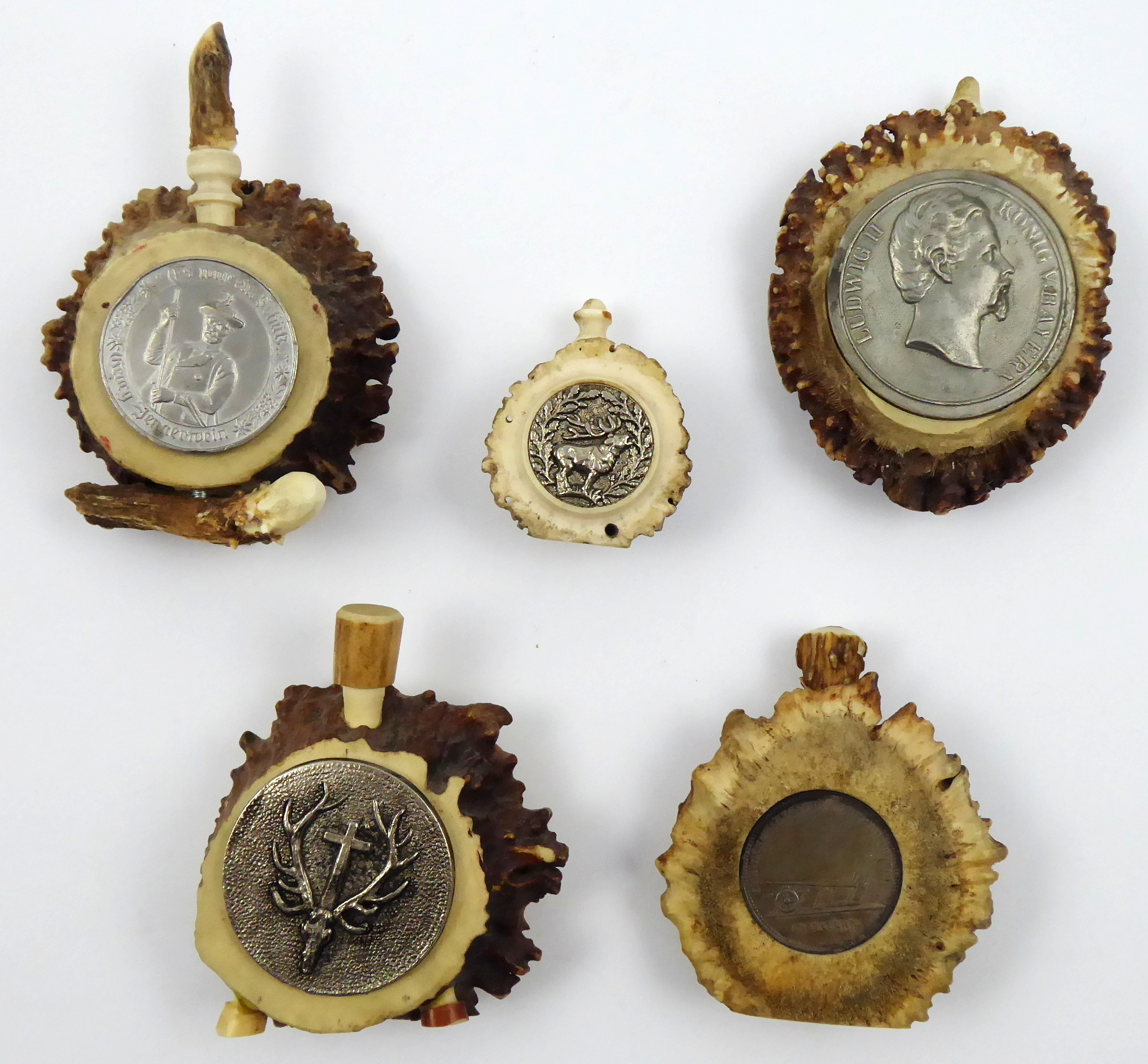 Sada pěti dóziček na šňupavý tabák