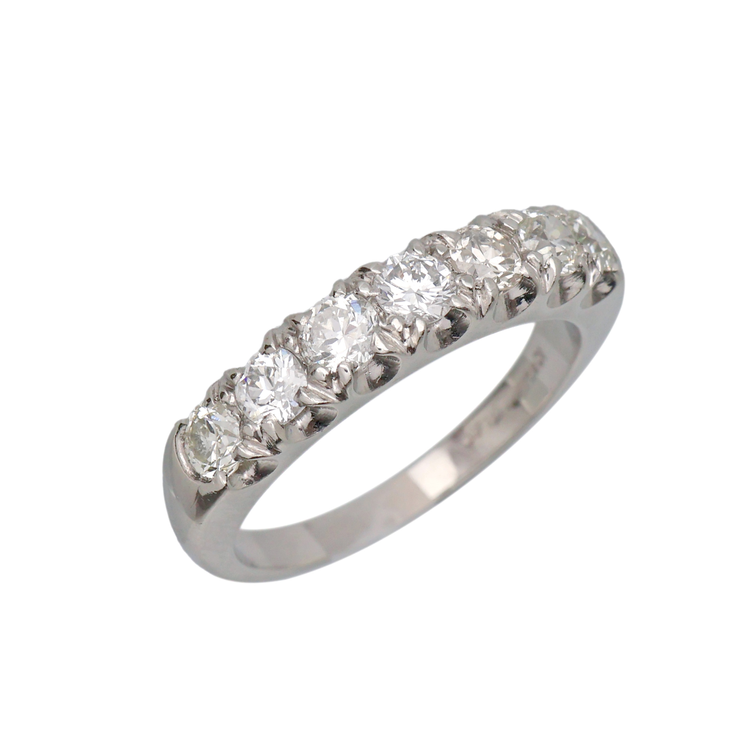 Art deco platinový prsten s přírodními brilianty 0,90 ct