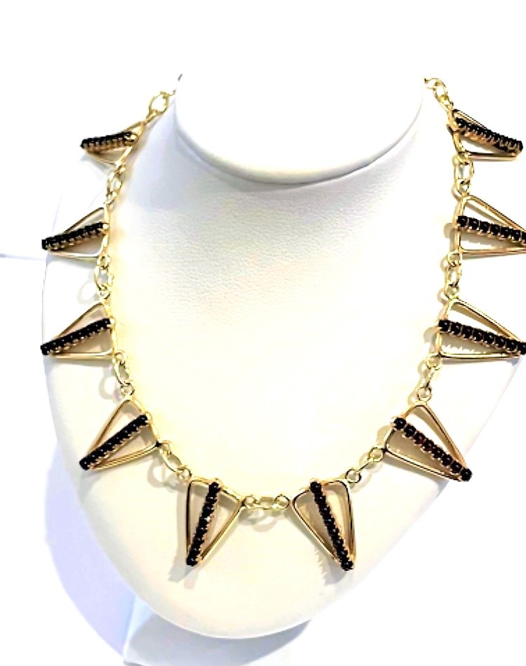 Originální stříbrný dámský náhrdelník – pozlaceno