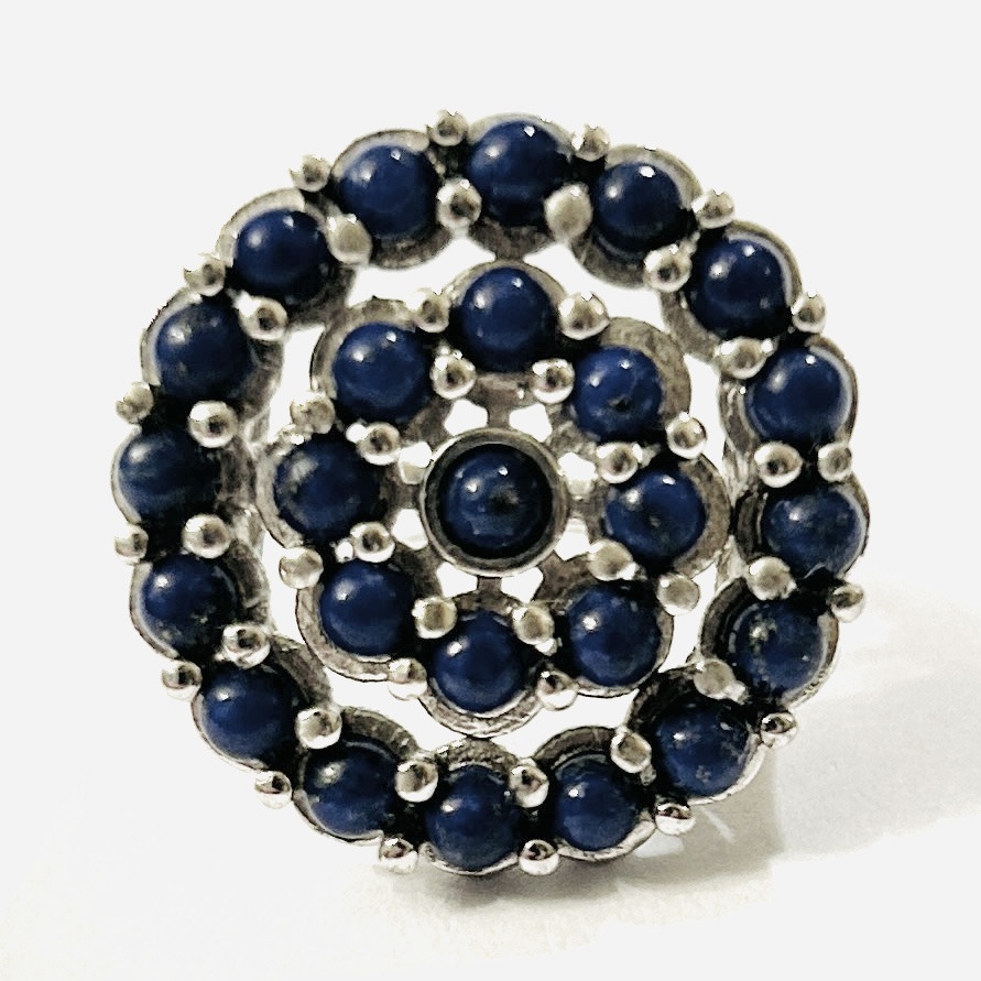 Stříbrný designový prsten s lapis lazuli
