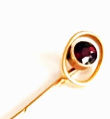 Starožitná zlatá jehlice 14 karátů punc Čejka