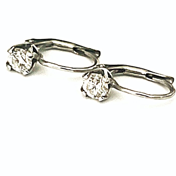 Briliantové zlaté náušnice – punc Čejka