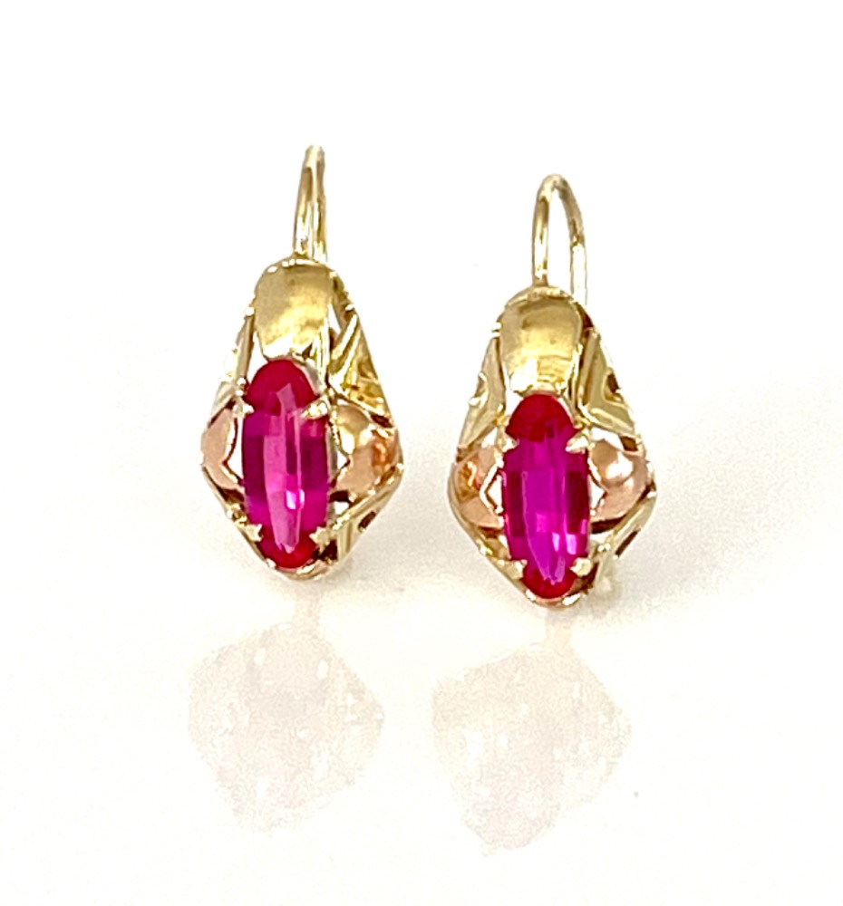 Zlaté náušnice 14 karátů – 3,09 gramů