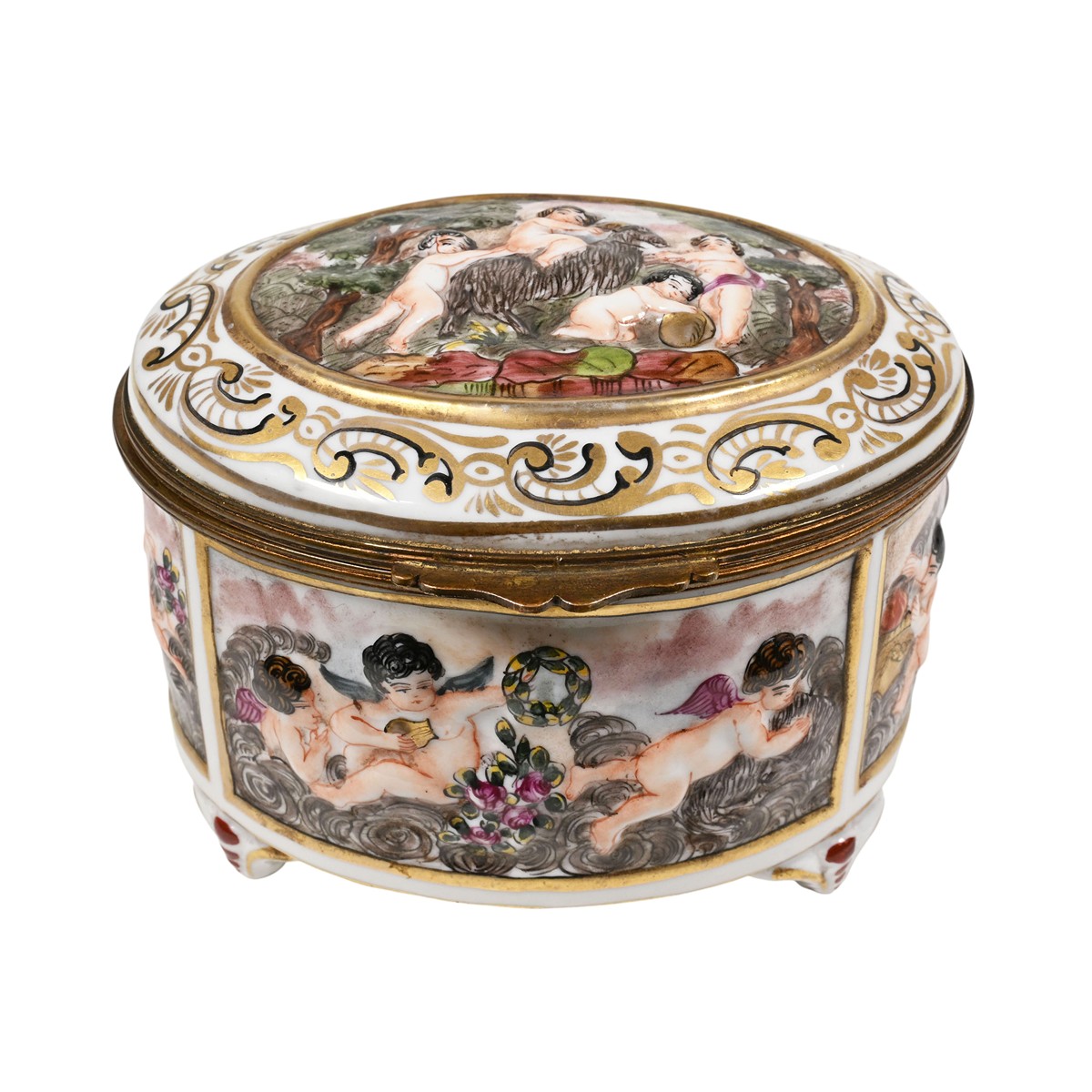 Dóza s plastickým motivem