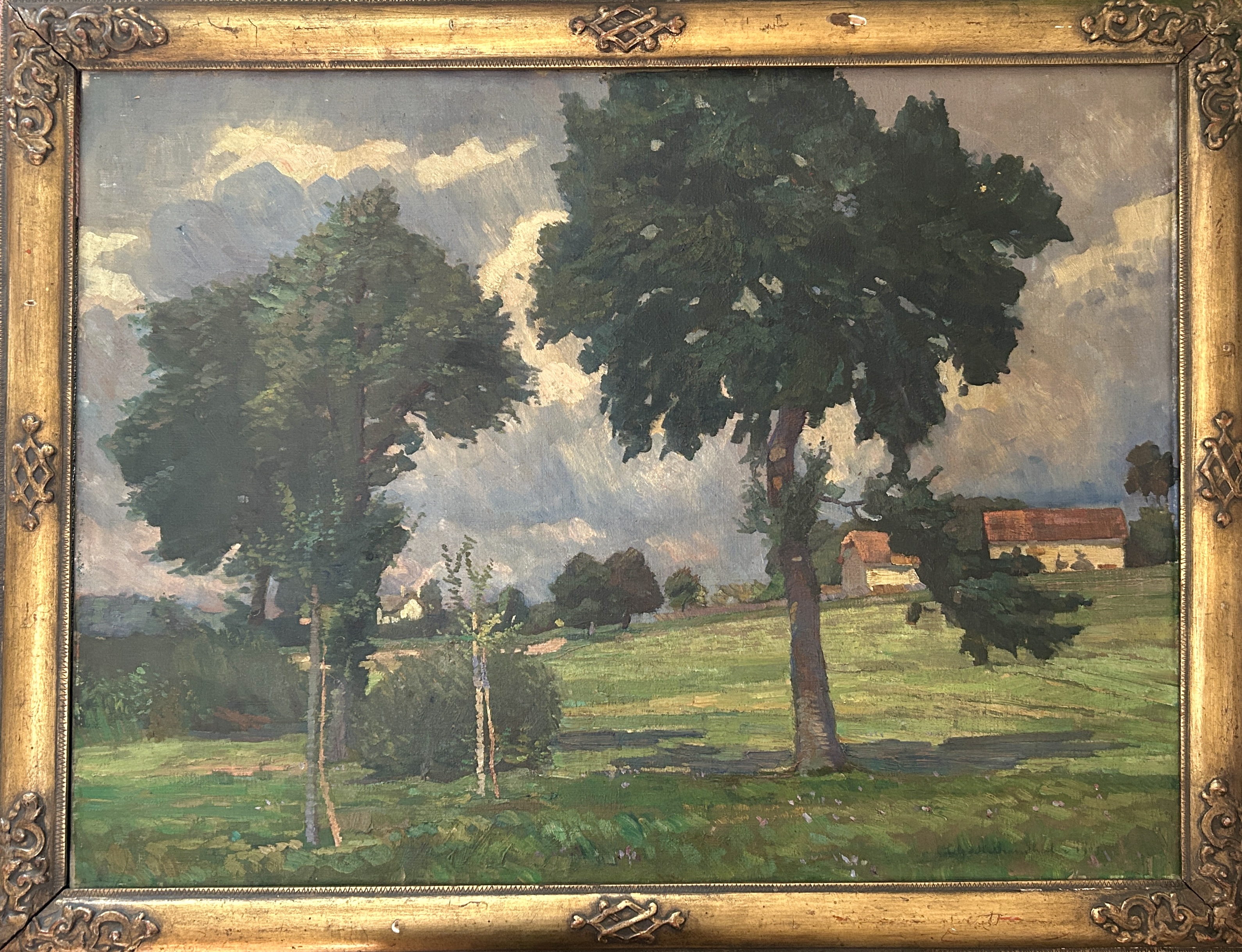 Lili Gödlová-Brandhuberová: Krajina se stavením