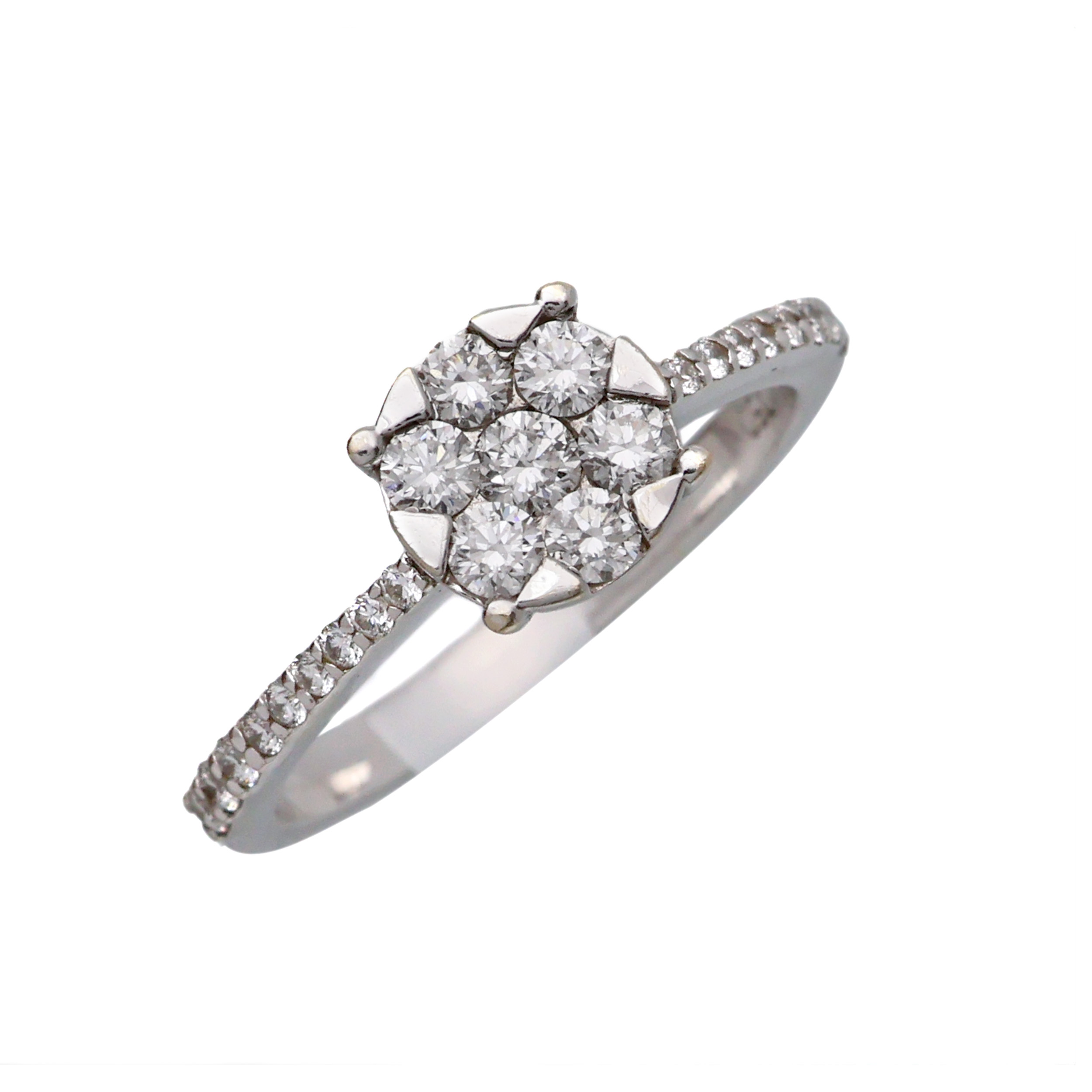 Zlatý prsten s přírodními brilianty