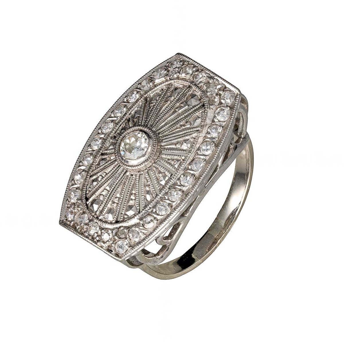 Zlatý prsten s přírodními diamanty ( 0,50 ct, výjimečně bílý )