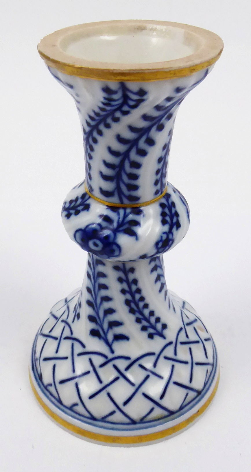 Nízký ručně malovaný svícen – Míšeň