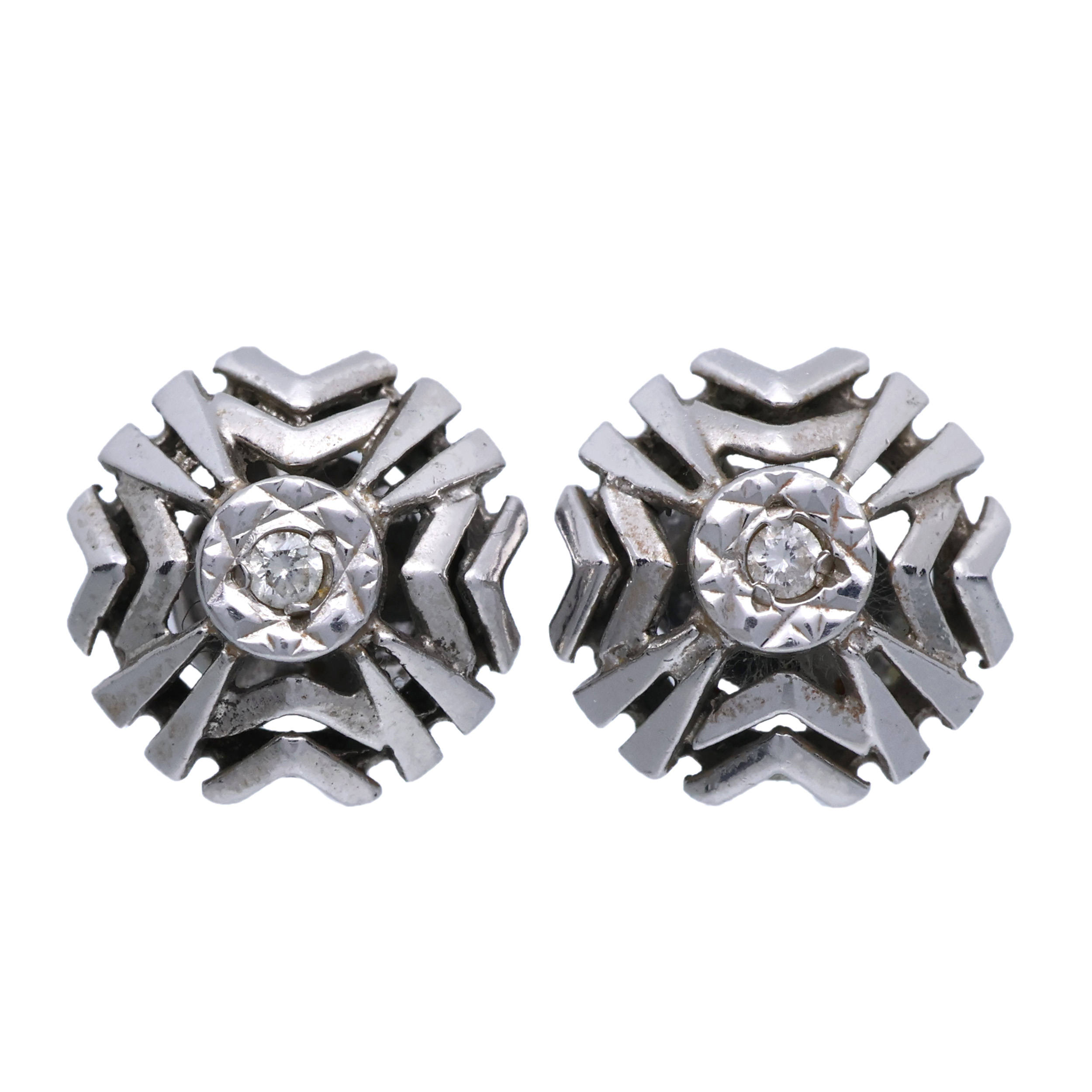 Zlaté náušnice s přírodními diamanty