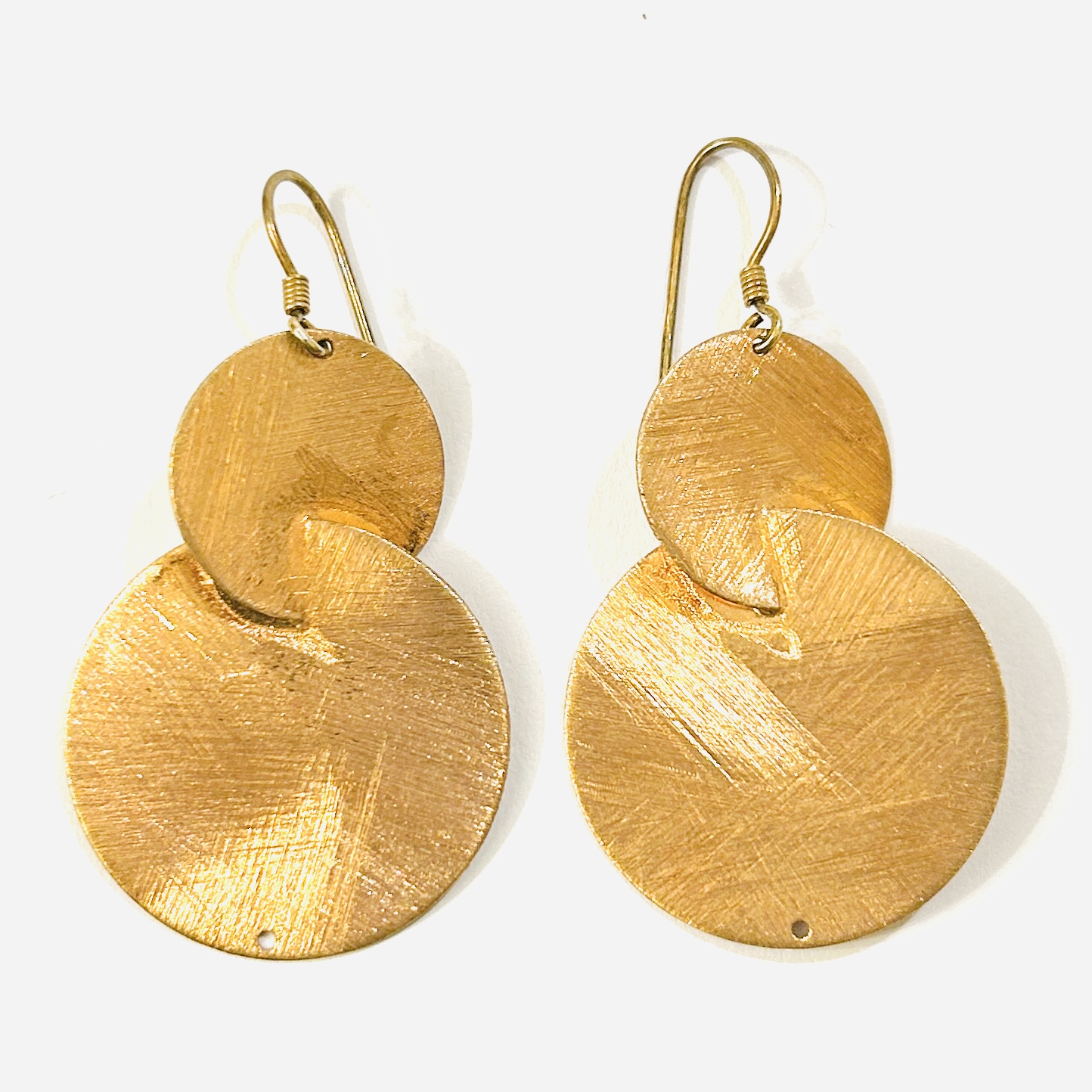 Stříbrné zlacené ateliérové náušnice