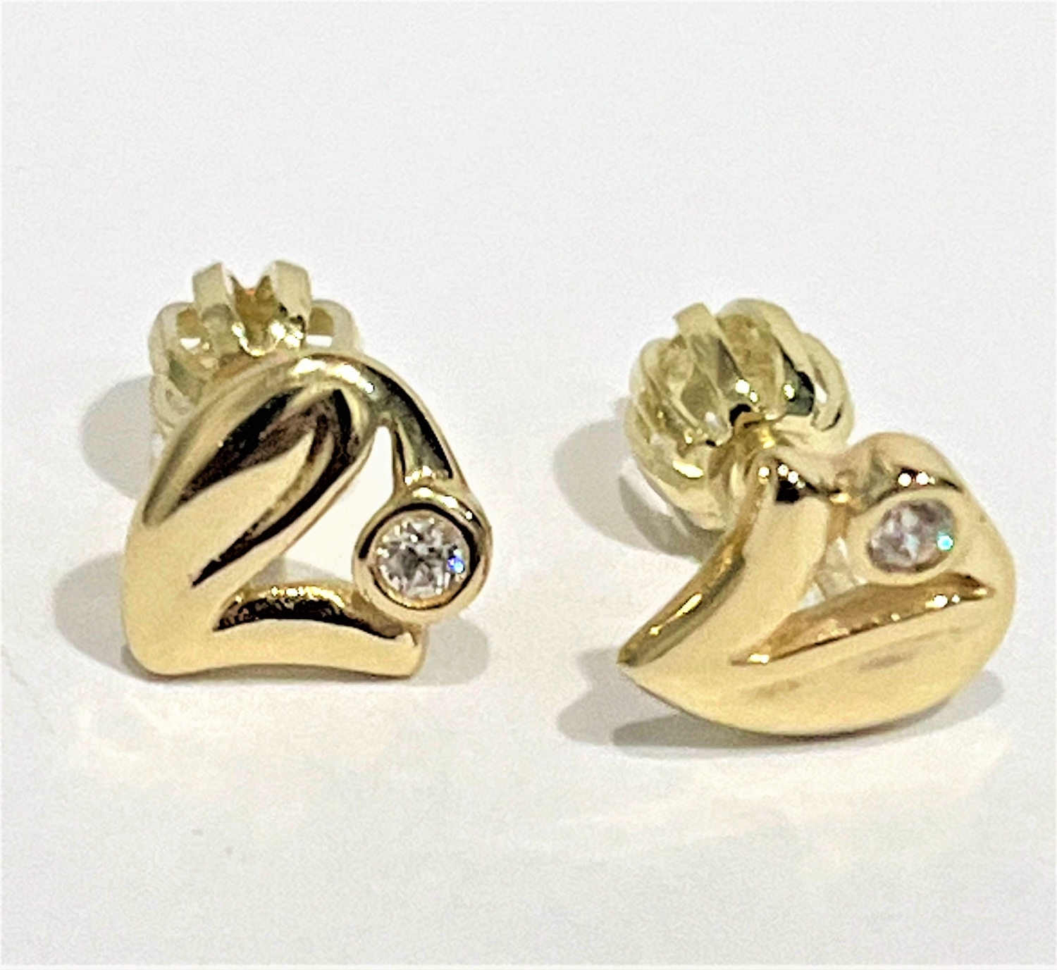 Zlaté náušnice ze žlutého zlata – 14 karátů 1,61 gramů