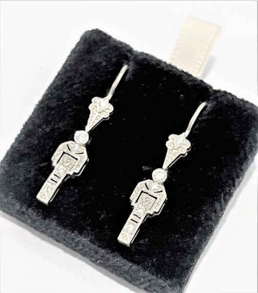 Zlaté visací náušnice z bílého zlata 3,10 gramů