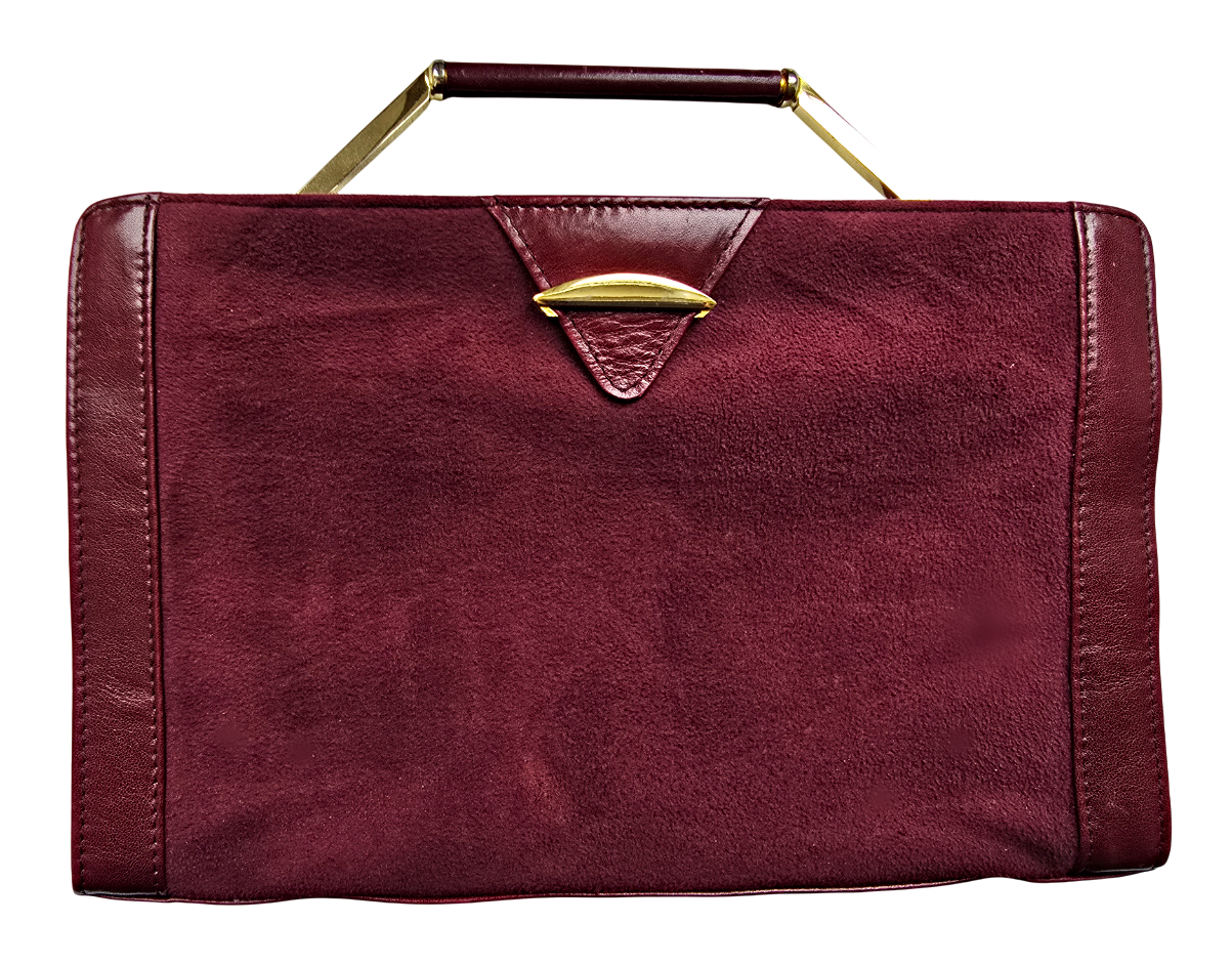 Art Deco kabelka WISPA kožená bordó