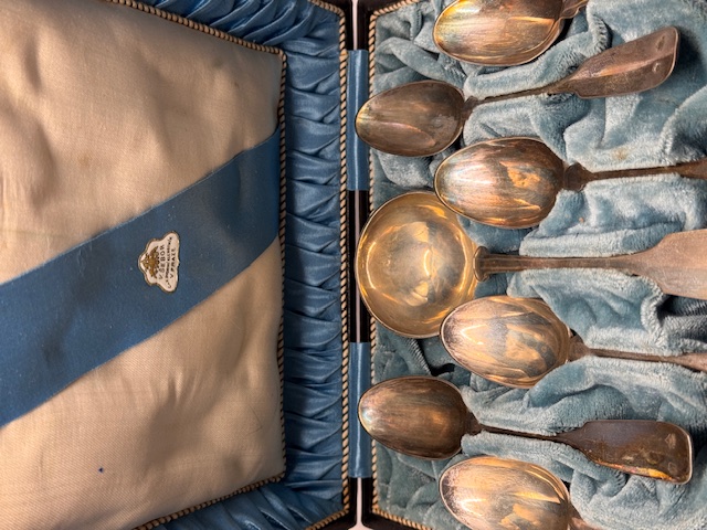 Stříbrná souprava na kompot