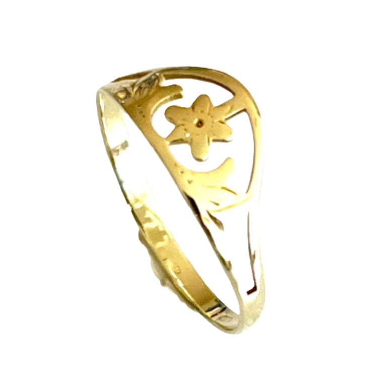 Zlatý prsten ze 14 karátového zlata 0,96 gramů