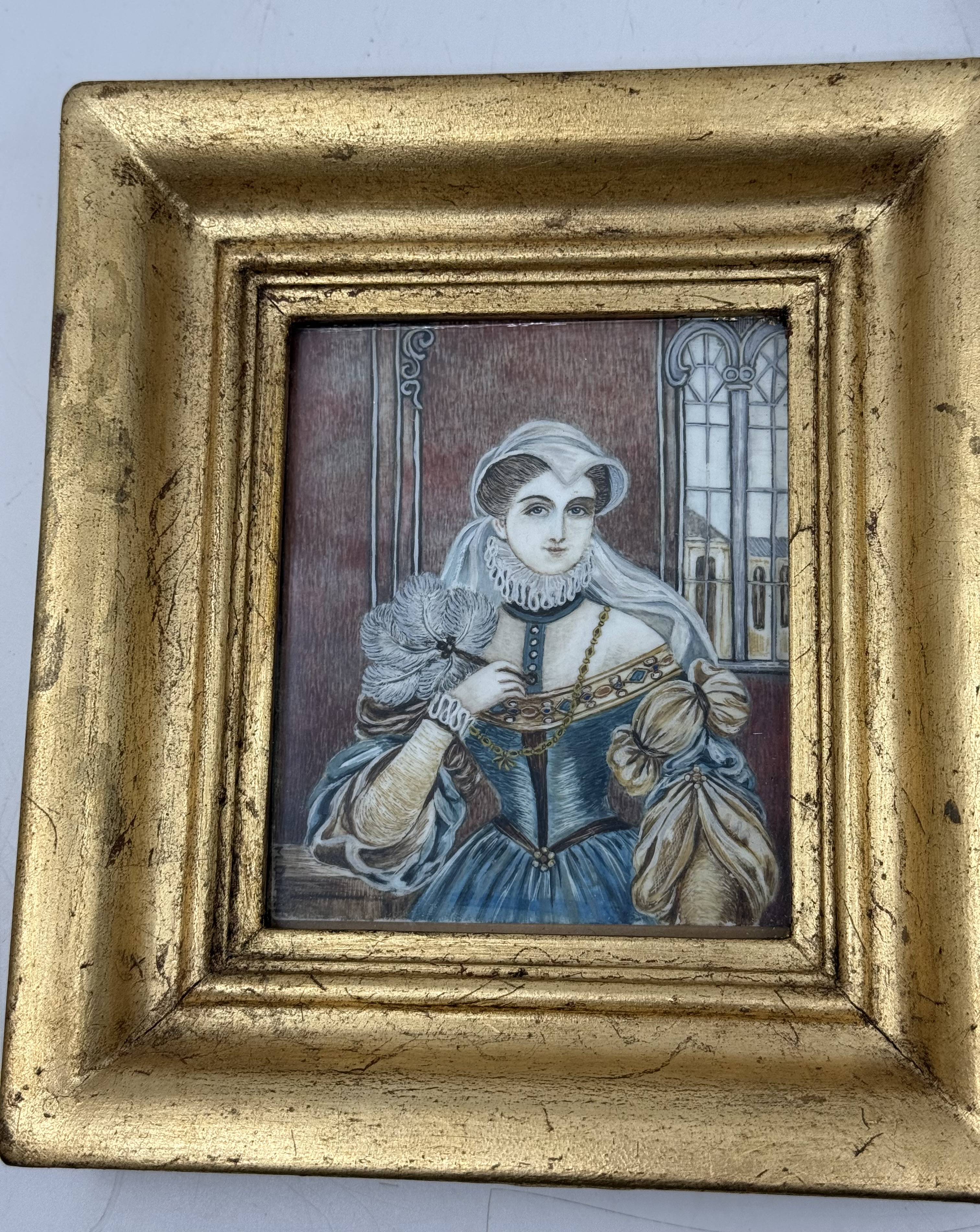 Miniatura na slonové kosti – signovaná