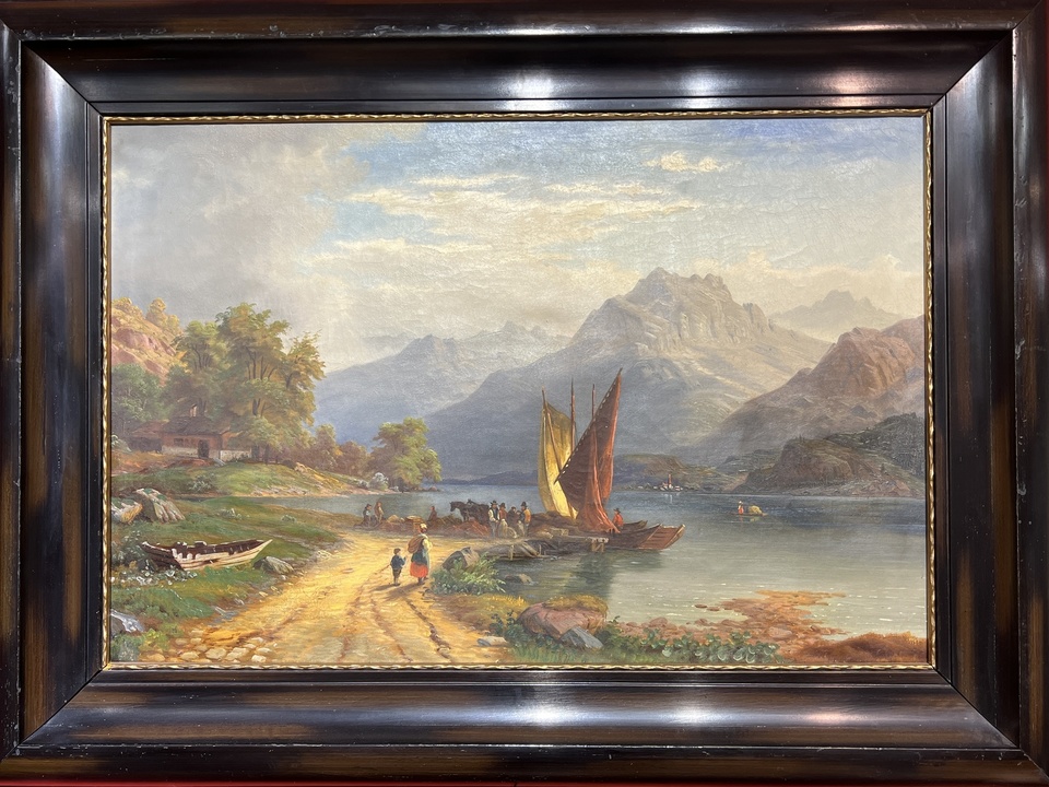 Carl Schmitz, Alpská krajina s plachetnicí