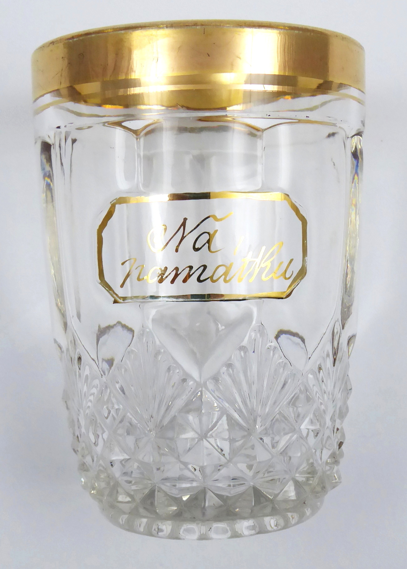 Sklenička s nápisem – Na památku