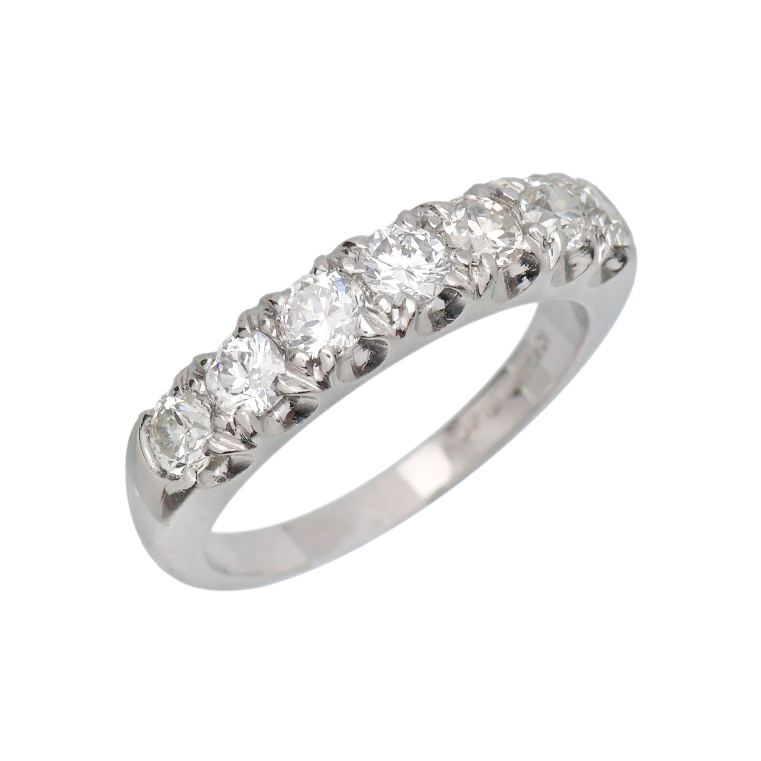 Art deco platinový prsten s přírodními brilianty 0,90 ct