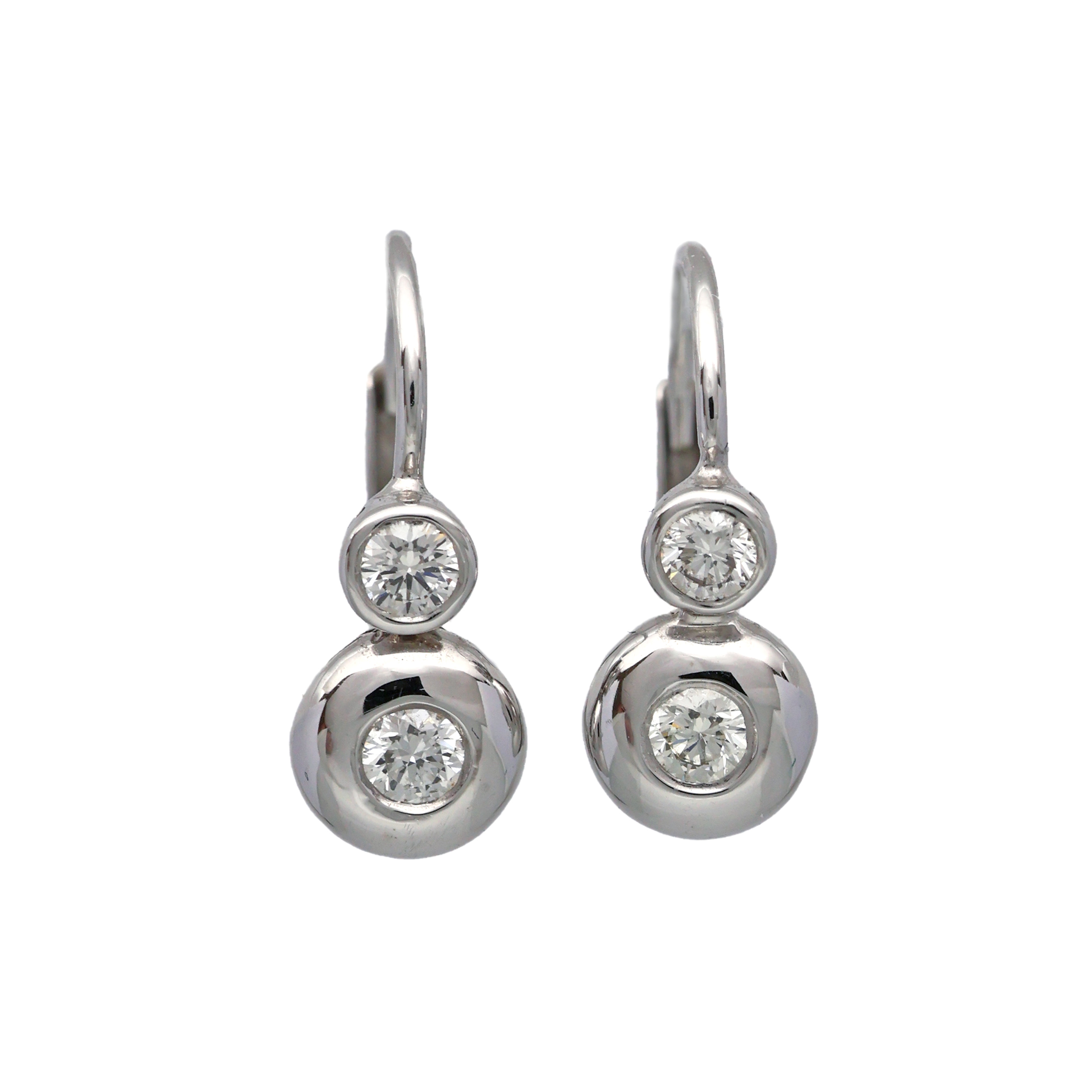 Zlaté náušnice s přírodními brilianty