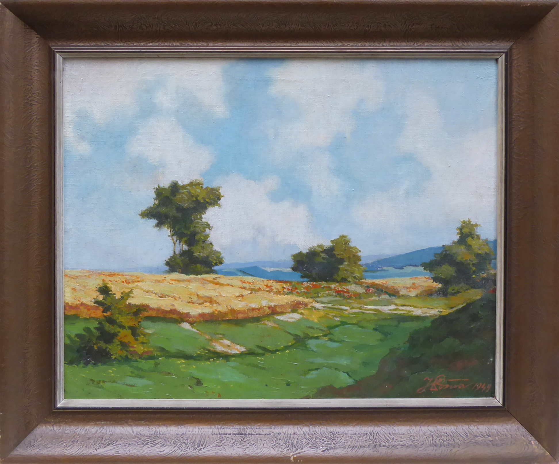 Josef Pošva – Krajina s polem a loukami