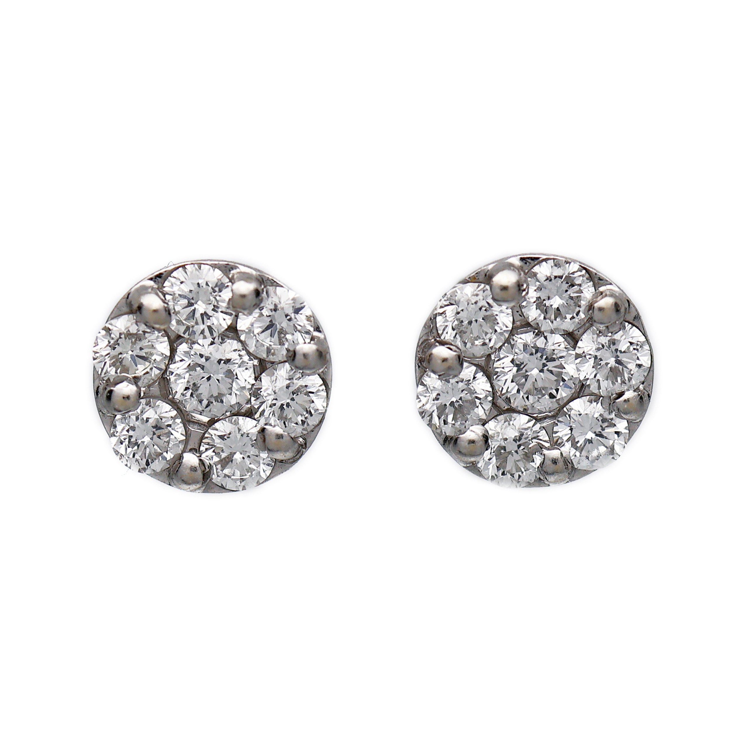 Zlaté náušnice s přírodními brilianty 1,40 ct