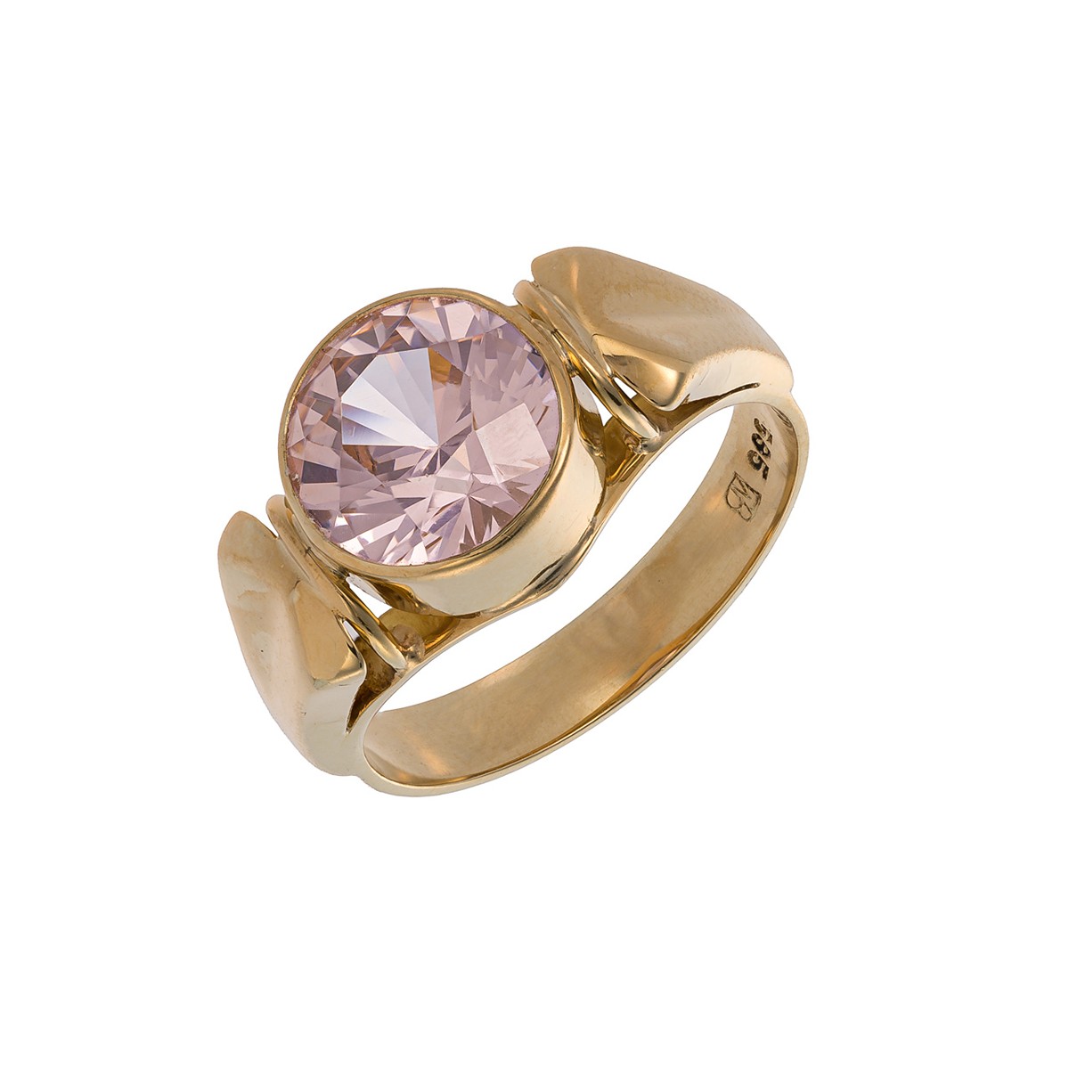 Zlatý prsten se syntetickým GGG (Gadolinium Gallium Garnet)